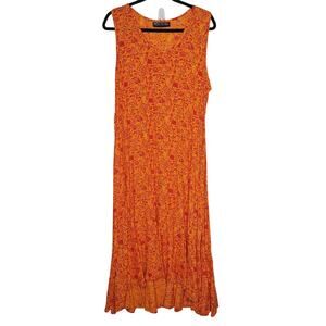 Dress To Kill Jane Mohr Maxi Ditsy Floral Maxi Dress 2 L/XL Sleeveless High Low